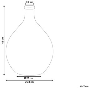 Sklo Dekoratívna váza 48 Hnedá CHATNI Beliani