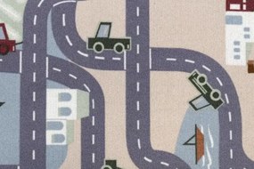 Vopi, Detský kusový koberec Scanroad 39 štvorec, 60x60, viacfarebná, detská izba