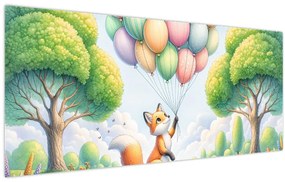Obraz – Šťastná líška (120x50 cm)