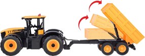 JOKOMISIADA Traktor JCB s prívesom na diaľkové ovládanie s výklopnou korbou Double E 1:16 RC0670