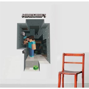 Veselá Stena Samolepka na stenu na stenu Minecraft Veľkosť: 79 x 44 cm