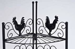 Kovová polica regál Mare - Čierna