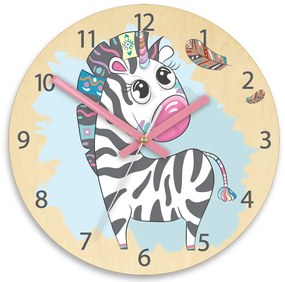Detské nástenné hodiny Ami Zebra 30 cm viacfarebné II