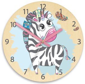 Dětské nástěnné hodiny Ami Zebra 30 cm vícebarevné II
