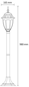 Vonkajšia lampa FLORENCJA 1xE27/20W/230V IP43