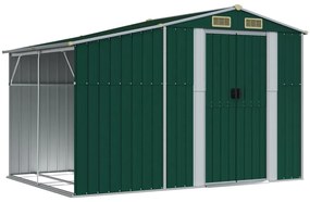 Záhradná kôlňa zelená 277x192,5x179 cm pozinkovaná oceľ