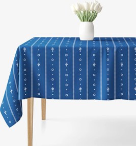 Goldea hranatý obrus 100% bavlnené plátno - na mú dušu na modrej 80 x 80 cm