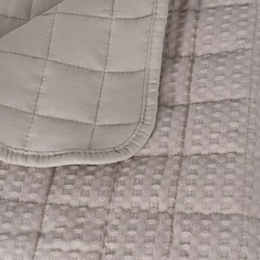 Béžový prešívaný pléd 240x260 cm – Ixia