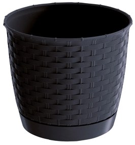 Plastový kvetináč Ratolla Round antracitová, 19 cm