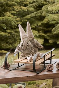 Ib Laursen Dekoratívne sane Black Wooden Seat Small