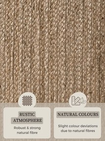 Koberec Hanse Home Jute Braided Rangpur naturálny / hnedý ovál