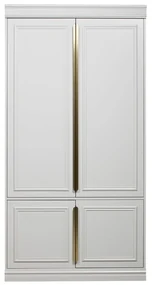 Svetlosivá šatníková skriňa s pántovými dverami z borovicového dreva 110x215 cm Organize – BePureHome