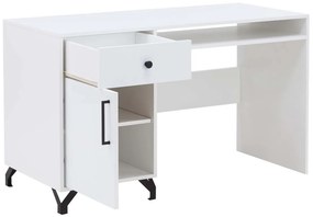 Detský písací stôl Anders 125 cm so zásuvkou - biely