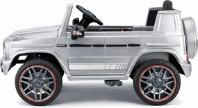 LEAN CARS Elektrické autíčko Mercedes AMG G 63 strieborné lakované