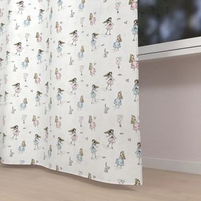Biante Detský bavlnený záves Sandra SA-261 Krasokorčuliarky na krémovom 130x190 cm