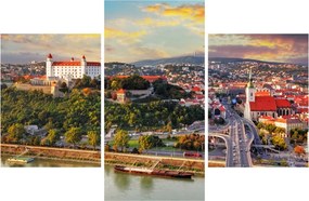 Obraz - Panorama Bratislavy, Slovensko (90x60 cm)