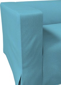 Poťah na sedačku Klippan pre 2 osoby dlhý s rohovými záhybmi farba produktu modrá látka zapletaná