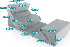 Sada ortopedických vankúšov s klinom 7 kusov