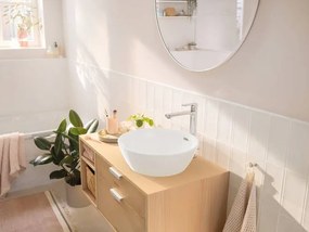 Hansgrohe Rebris S, vysoká umývadlová batéria 240 s odtokovou súpravou s tiahlom, CoolStart, EcoSmart, chrómová, HAN-72590000
