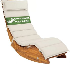 Podložka na saunové ležadlo BALI, 58x7x177cm, béžová Detex