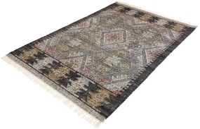 Dizajnový koberec Pahana 230 x 160 cm viacfarebný sivý - vlna