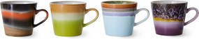 Set 4ks retro hrnček na Cappuccino 70s Solid - Ø 9,5 * 12 * 8,5 / 300 ml