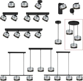 BRILAGI - LED RGB stmievateľný luster AURA LUX 3xGX53/14W/230V Wi-Fi Tuya čierna/dymová