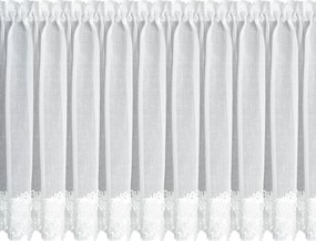 KRÁTKA ZÁCLONA NA PÁSKE KASANDRA 150X70 CM BIELA