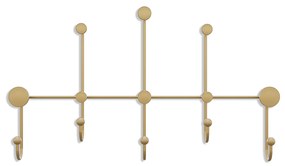 Nástenný kovový vešiak Iyon 80 cm zlatý