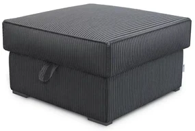Tmavosivý taburet SMART COSARO s úložným priestorom 65x65 cm