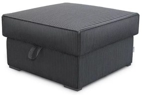 Tmavý sivý taburet SMART COSARO s úložným priestorom 65x65 cm