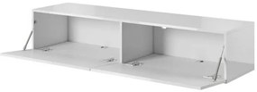Televízny stolík Cama SLIDE 150 biely lesk/biely lesk