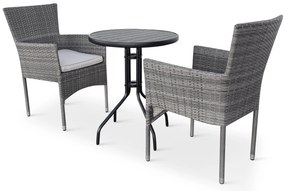 Balkónový set Nina + 2x ratanové kreslo Bali PREMIUM