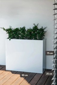Kvetináč ELEMENTO, pozink, šírka 90 cm, biely