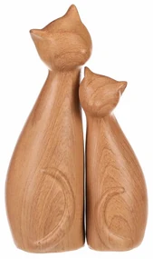 Dekorácia Mačky, 11 x 6 x 17 cm, set 2 ks, polyresin