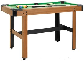 4-stopový biliardový stôl hnedý 122x61x76 cm