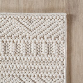 Ayyildiz, Kusový koberec Helix 2202 cream kruh, 200x200, béžová, chodba / predsieň