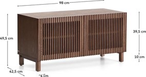 Tmavohnedá skrinka na topánky v dekore jaseňa 98x50x43 cm Beyla – Kave Home