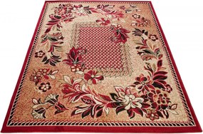 TA Koberec 7192B TMAVO BÉŽOVÁ ATLAS PP ČERVENÁ Rozmer: 40x60 cm