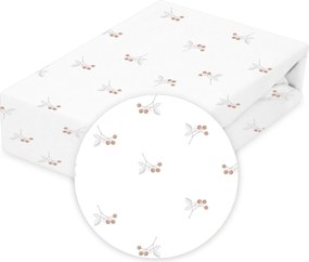 Babymatex Bavlnené prestieradlo do postieľky 60x120 cm - Maliny