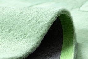 Koberec BUNNY, zelený, imitácia králičej kožušiny