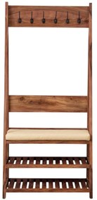 furniture-nabytek.cz - Masívny drevený vešiak s botníkom 80x175x40