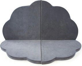 Detská variabilná podložka na hranie flower šedá 160 cm