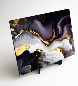 DUBLEZ | Drevený farebný obraz - Mramor