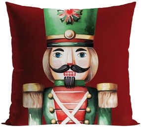 INTERMEDIC SK Obliečka na vankúš Velvet Luskáčik - červený 45x45 cm