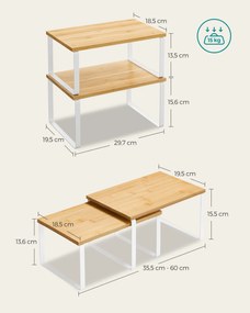 Sada 2 kuchynských poličiek MARZO v dekore bambus