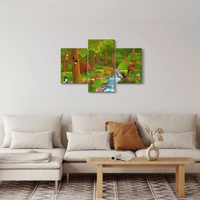 Detský obraz so zvieratkami (90x60 cm)