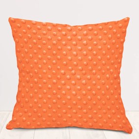 Biante Detská obliečka na vankúš Minky 3D bodky MKP-022 Oranžová 50 x 70 cm