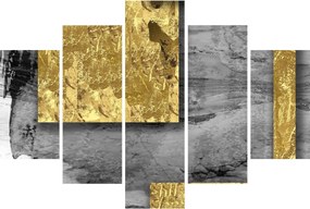 Obraz - Zlaté štvorce N⁰2 (150x105 cm)