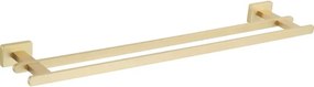 Mexen Arno, dvojitý vešiak na uteráky, zlatá matná, 7020725-55